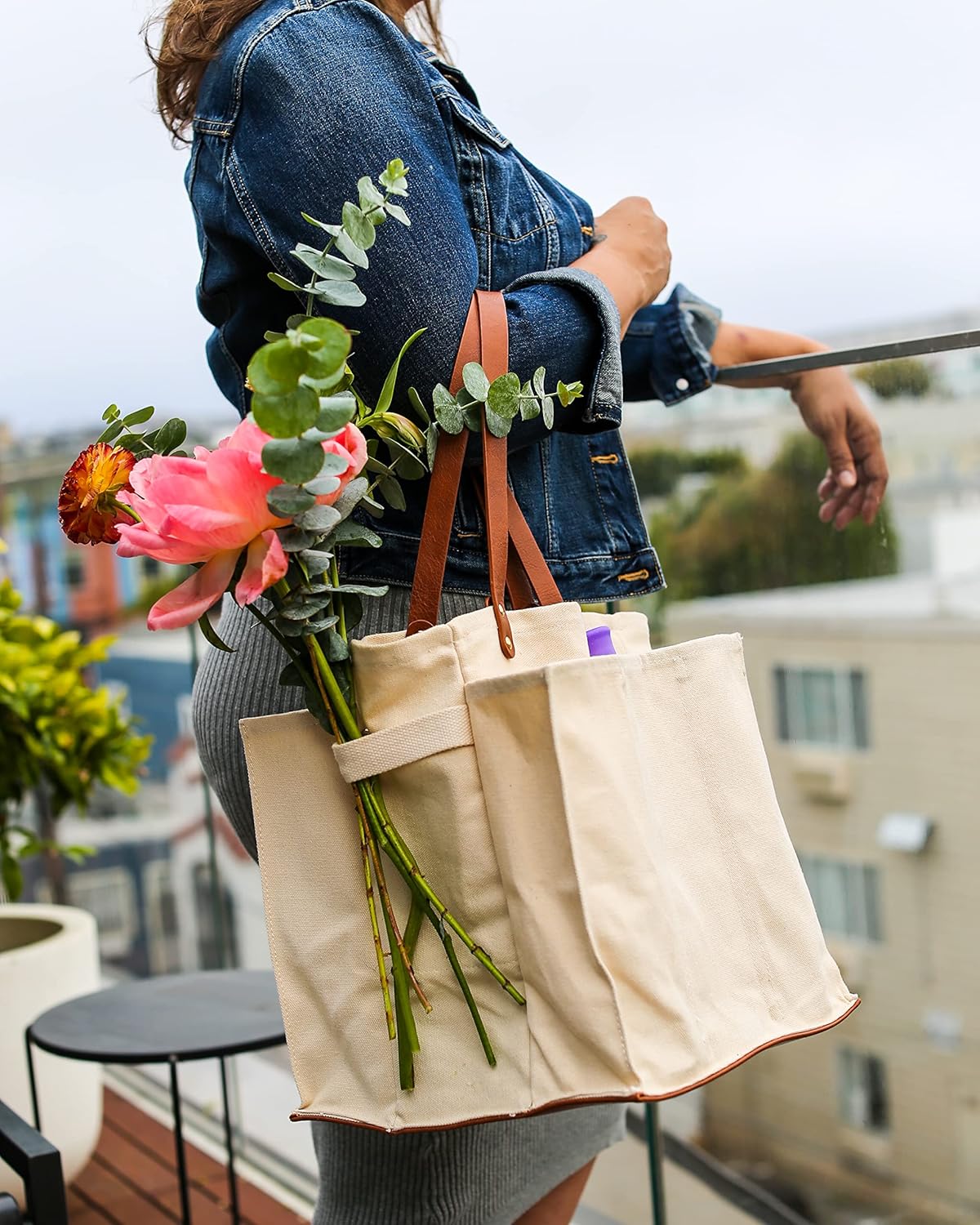 CapaBunga Farmer's Market Tote Shopping Bags with Handles