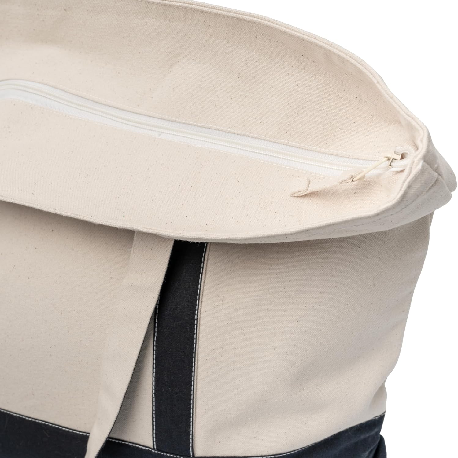 Extra Large Canvas Tote Bags with Zipper - 22 Inches Heavy Duty